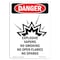 Signmission Safety Sign, OSHA Danger, 10" Height, Explosive Vapors No, Portrait OS-DS-D-710-V-1211 - alternate 1